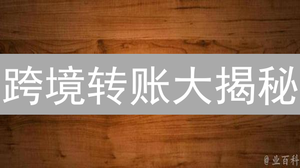 跨境转账大揭秘：哪种方式最划算？