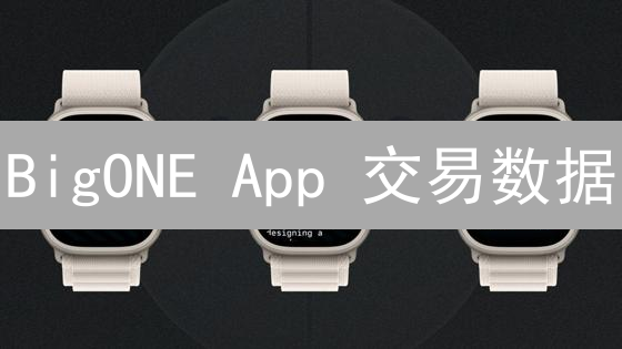 BigONE App 交易数据：实时掌握，决策快人一步！