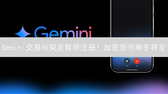 Gemini交易所突发暂停注册！加密货币寒冬将至？