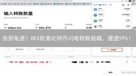 告别龟速！OKX欧意比特币闪电转账秘籍，提速99%！