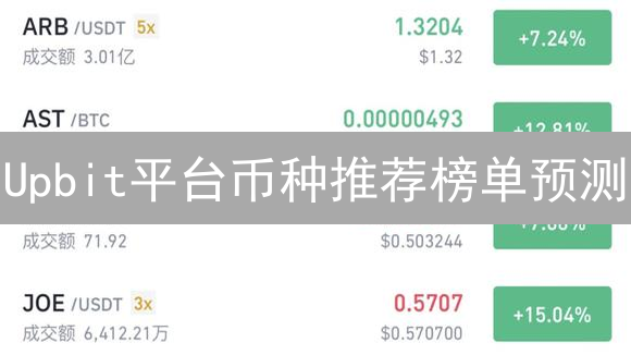Upbit平台币种推荐榜单预测：谁将脱颖而出？【深度分析】